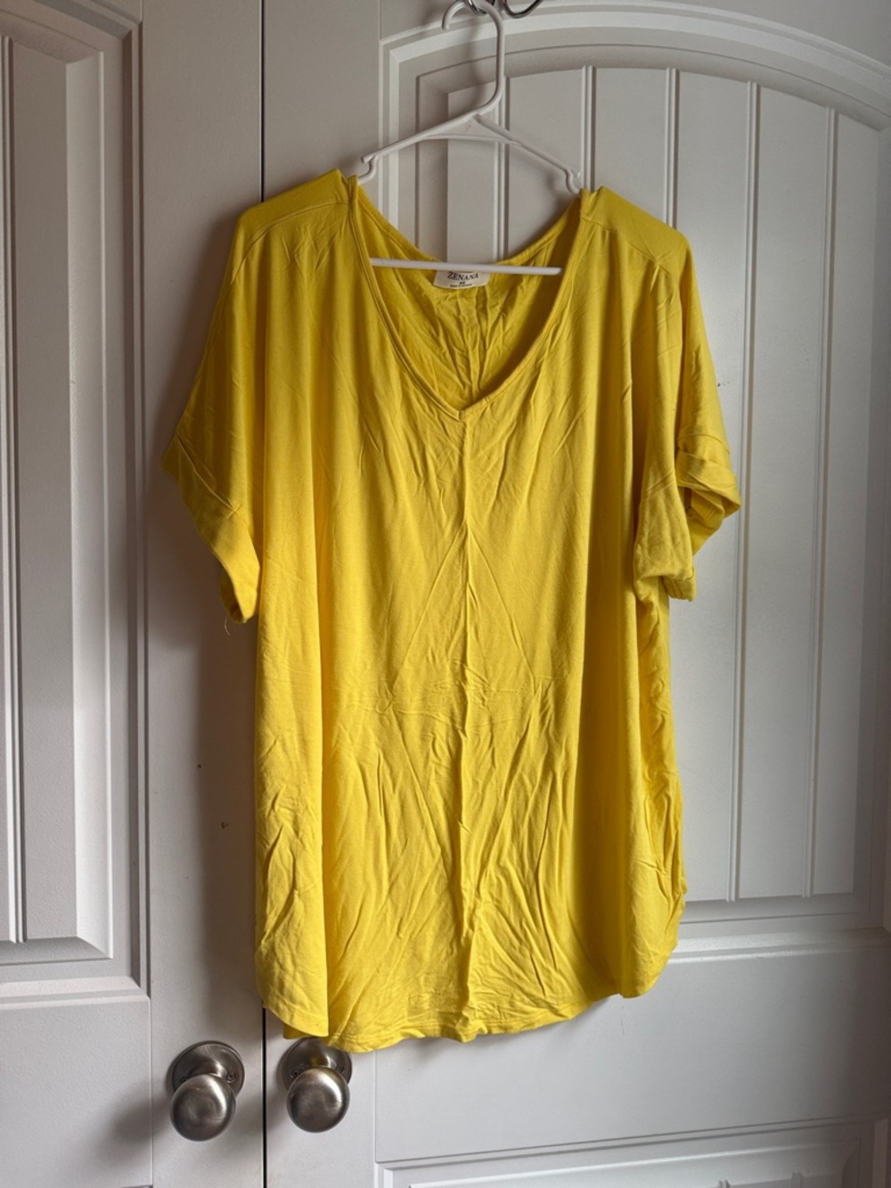 Zenana Outfitters Sunny Yellow V-Neck Short Sleeve Tee